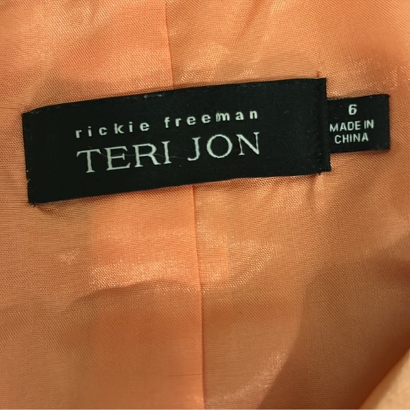 Rickie Freeman for Teri Jon Peach and Gold 2 Piece Dress - Picture 7 of 7